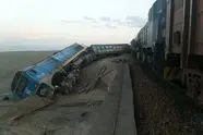 وقوع حادثه سنگین ریلی در راه آهن ناحیه یزد + تصاویر