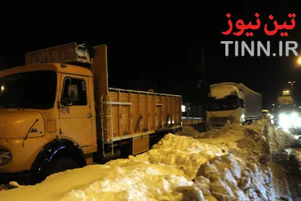 ترافیک سنگین در جاده‌های برفی گیلان