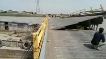 تخریب تنها پل ارتباطی بندر چوئبده آبادان