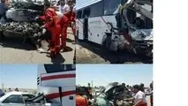 تصادف زنجیره ای ۱۷ دستگاه خودرو در اتوبان قزوین ـ زنجان