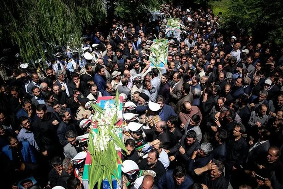 پیکر شهدای حادثه تروریستی تهران تشییع شد
