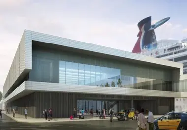 Carnival reveals its modern terminal in Barcelona