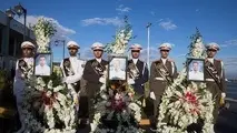 (تصاویر) مراسم استقبال از ورود پیکر شهدای سانچی 