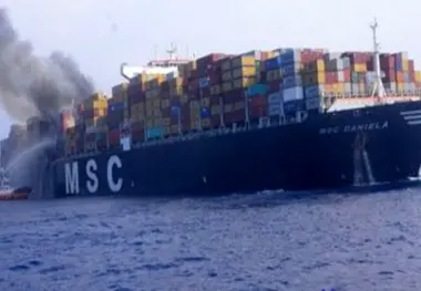 Fire damaged MSC Daniela enters third month of repairs