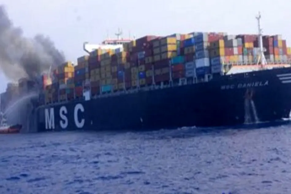 Fire damaged MSC Daniela enters third month of repairs