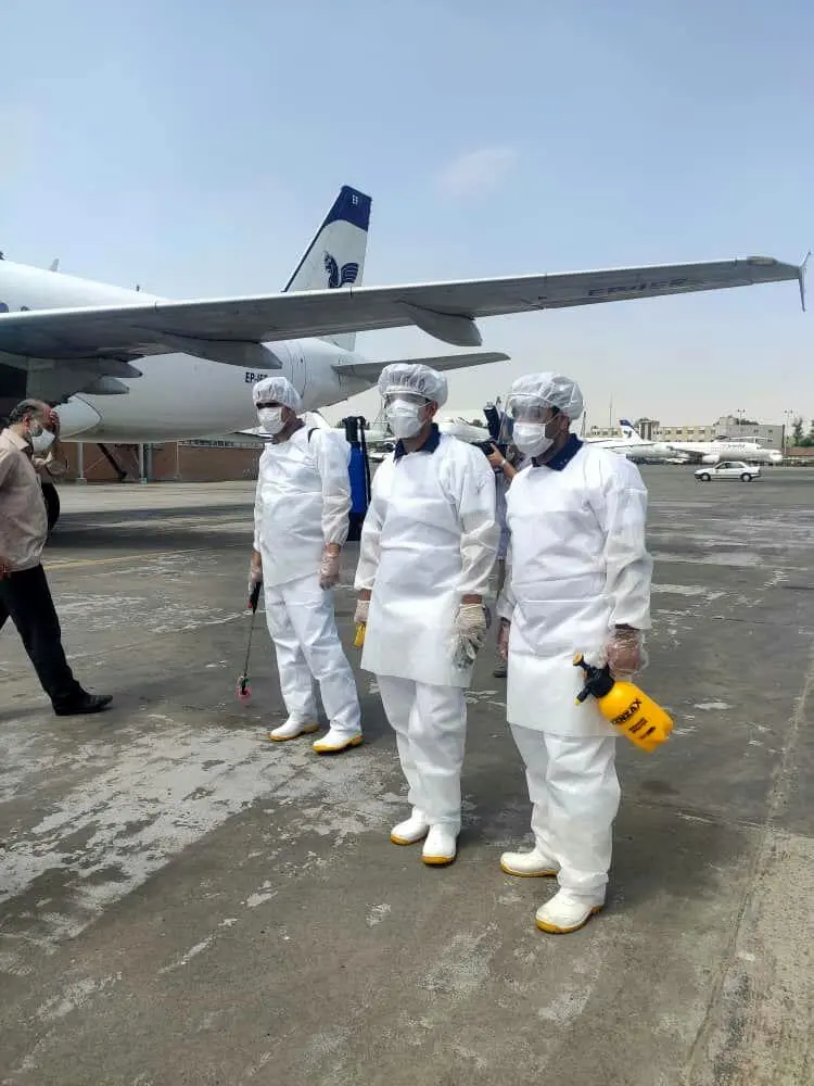 رعایت کامل پروتکل های بهداشتی در ضد عفونی ناوگان هوایی ایران ایر 