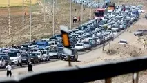 ترافیک سنگین در محور های منتهی به شهر تهران
