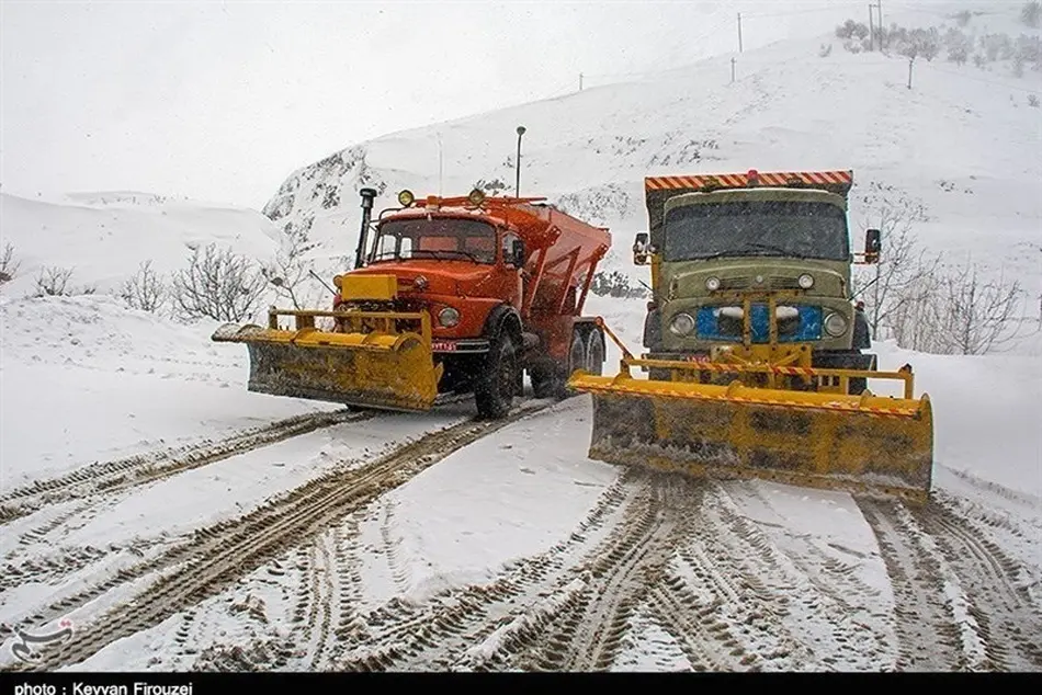 جاده‌های مواصلاتی استان مازندران برفی است