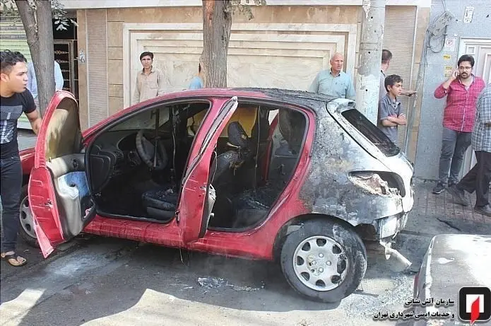 حریق خودرو در شهرری