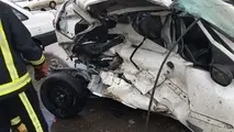 واژگونی هولناک پژو ۲۰۶ در محور علویجه_اصفهان