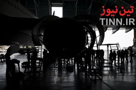 بازدید خبرنگاران از تعویض موتور ایرباس  ۳۰۰-۶۰۰ ایران‌ایر