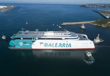 Baleària launches an innovative fast ferry, the first in the world with natural gas internal combustion engines