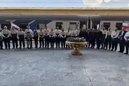 آیین معنوی بدرقه زائران مشهد مقدس در راه آهن تبریز برگزار شد
