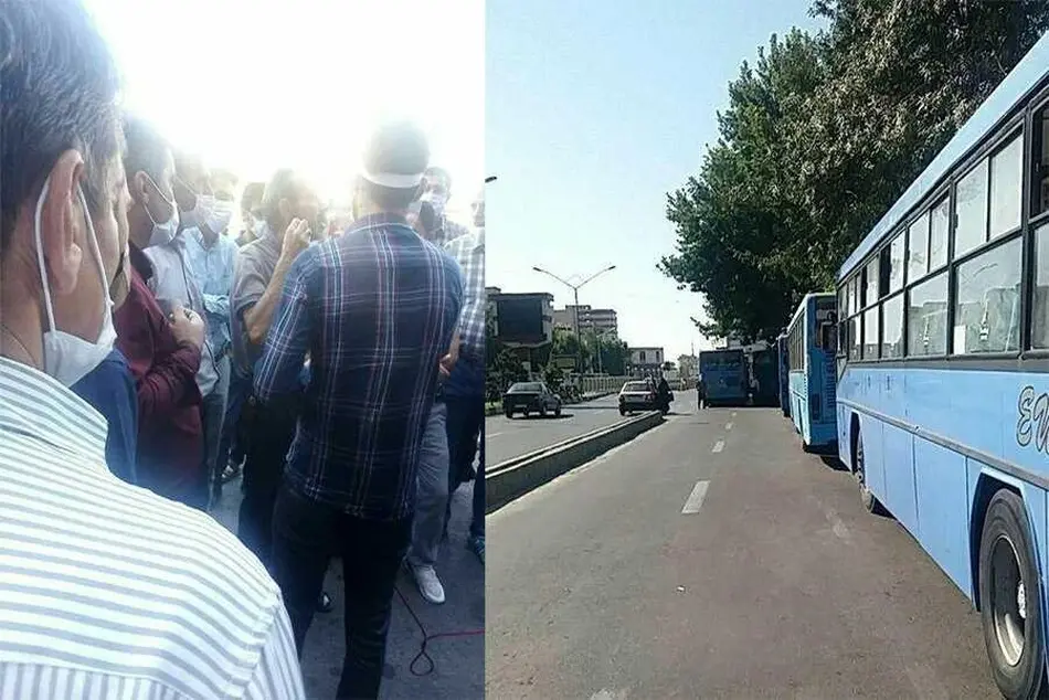 اعتصاب رانندگان اتوبوس حمل و نقل عمومی این شهر را فلج کرد