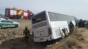 چهار مجروح در سانحه اتوبوس زائران عراقی در محور دامغان- شاهرود
