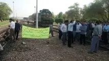 برگزاری تجمعات کارگری در برخی مناطق راه‌آهن+ تصاویر