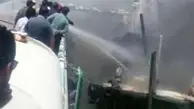 آتش سوزی یک شناور در بندرگاه کیش 