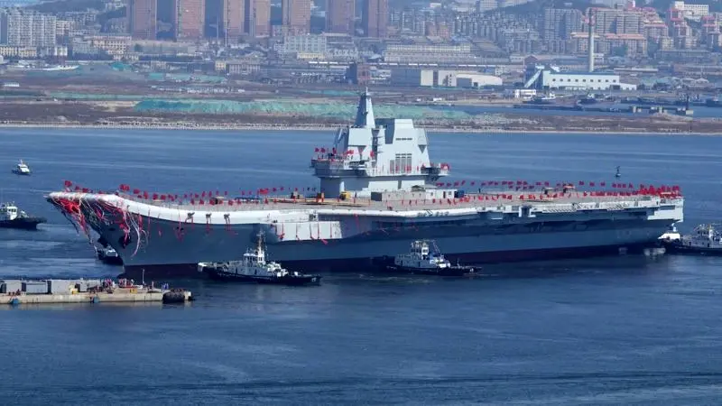 China’s Secretive Home-Built Aircraft Carrier Sets Out for Sea Trials
