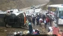 علت واژگونی اتوبوس گردشگران در گردنه حیران