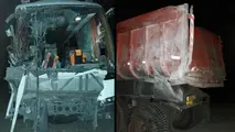 هفت مصدوم در برخورد اتوبوس با کامیون
