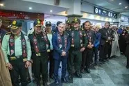 استقبال راه‌آهن از کاروان خانواده‌ های شهدای میناب در ایستگاه تهران