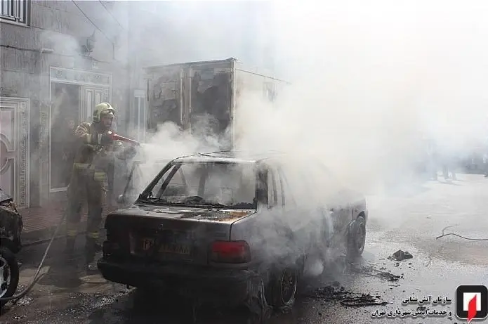 حریق خودرو در شهرری