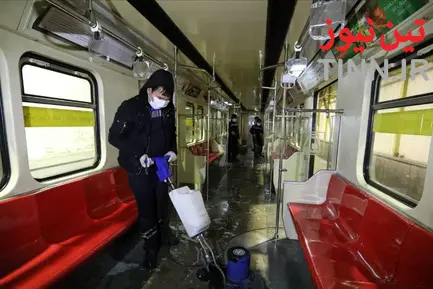 عملیات ضدعفونی کردن متروی تهران