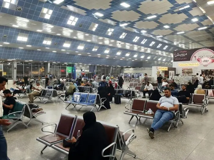 ریزگردهای آفریقایی مسافران ایرانی را در فرودگاه نجف سرگردان کرد