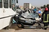تصادف مرگبار اتوبوس و پژو در محور آشخانه به جنگل گلستان 
