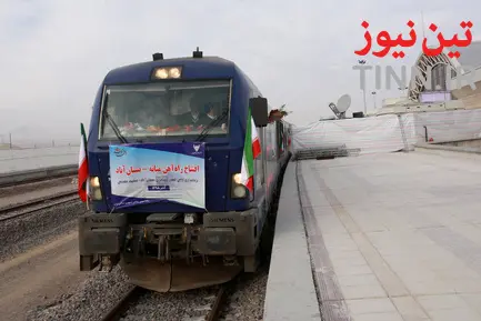 مراسم افتتاح راه آهن میانه - بستان آباد
