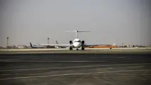 برخورد خودروی کترینگ با بال هواپیما در فرودگاه مهرآباد