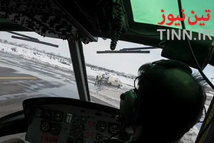 امدادرسانی اورژانس هوایی به مناطق برفی گیلان