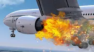 فیلم| آتش گرفتن یک هواپیما در آسمان آمریکا