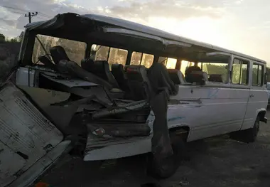 ٨ مجروح در ٢ حادثه اتوبوس