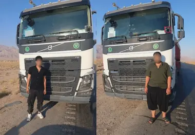 رانندگی ۲ نوجوان فاقد گواهینامه با تریلی!