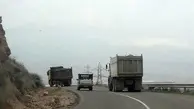 تردد کامیون های معادن کوهی تخریب جاده لوشان – جیرنده به همراه دار