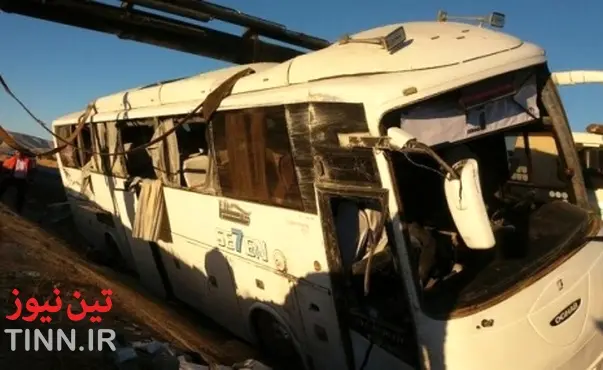 واژگونی اتوبوس زائران کربلا در کمربندی کرمانشاه