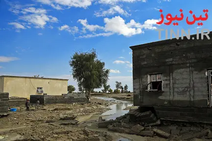 مناطق سیل زده جاسک