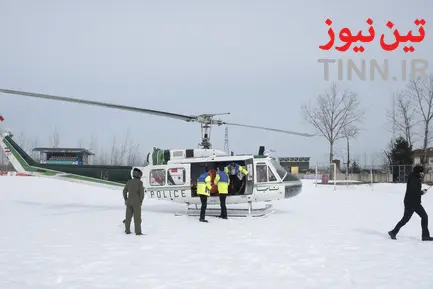 امدادرسانی اورژانس هوایی به مناطق برفی گیلان