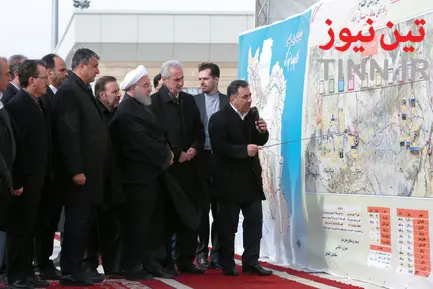مراسم افتتاح راه آهن میانه - بستان آباد