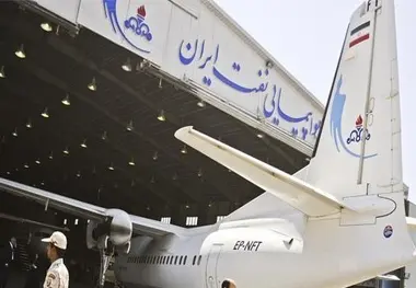 یک فروند هواپیمای فوکر ٥٠ شرکت هواپیمایی نفت بازسازی شد