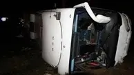 فیلم| لحظه تصادف اتوبوس شیراز گناوه 