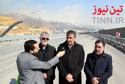 بازدید وزیر راه و شهرسازی از منطقه یک آزادراه تهران - شمال