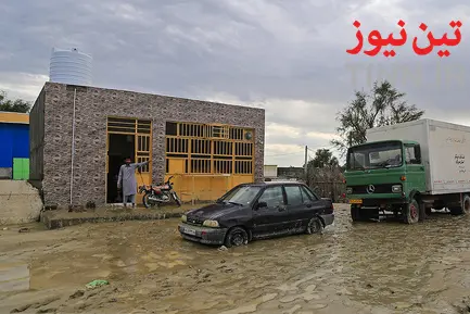 مناطق سیل زده جاسک
