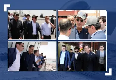 بازدید میدانی وزیر حمل و نقل ازبکستان و مدیرعامل سازمان بنادر و دریانوردی از بندر شهیدرجایی