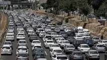 ترافیک سنگین در جاده چالوس و آزادراه تهران - شمال