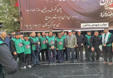 حضور ذاکری در جمع جهادگران موکب شهدای راه‌آهن