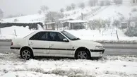 بارش برف و باران جاده های استان تهران را لغزنده کرد