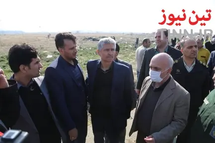 بازدید مدیر فرودگاه امام از محل سقوط هواپیمای مسافربری بویینگ ۷۳۷ متعلق به خطوط هوایی اوکراین