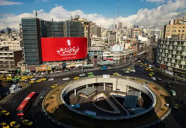 دیوار نگاره جدید میدان ولی‌عصر با رنگ و بوی حاج قاسم